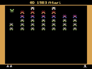 Galaxian title screen for Atari 2600